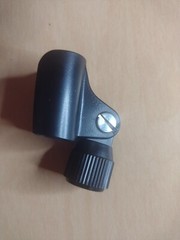 Vintage Microphone Holder for Stand Black Plastic with Metal Screw Japan 1980s