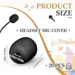 20 Pack Mini Microphone Foam Covers – 2mm Hole Windscreen Pop Filters
