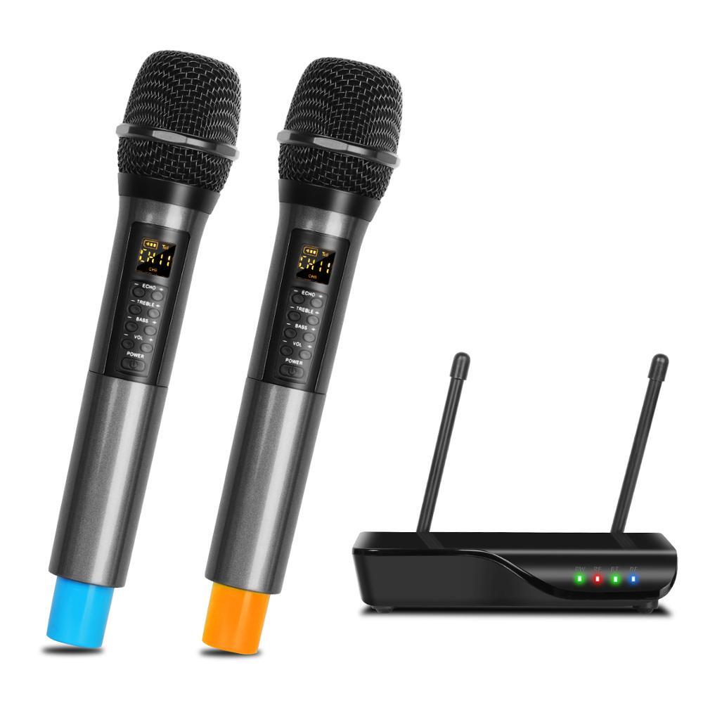 2 Channel Wireless Microphone System Depusheng DX6 Portable For Family Outdoor