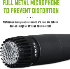 Dynamic Vocal Microphone, Classic Style, Cardioid, Unidirectional, No Cable