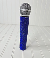 Fake Sparkly Microphone for Singing, Plastic Prop Mic Prop Microphone