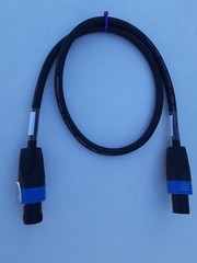 10 FT Mono-Bridged Neutrik Speakon 4-Pole Male to Male Cable, (1+/1+ and 2+/1-)