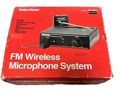 Wireless Microphone Transmitter & Receiver System W/Box Realistic 49-MHz FM CRV