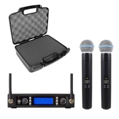 Church Wireless Handheld Microphone mic System UHF Band FCC with Carrying Case