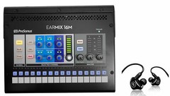 PRESONUS EarMix 16M 16×2 Personal Monitor Mixer+Mackie MP-240 In-Ear Monitors