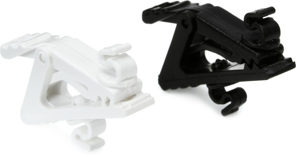 Countryman E6 Cable Clip Set (1 Black / 1 White) (3-pack) Bundle