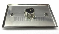3 Pack – 1-Port Socket XLR Male Stainless Steel Microphone Mic Audio Wall Plate