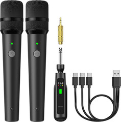 TONOR 2.4G Dual Wireless Microphones, Rechargeable Cordless Handheld Microphones