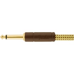 Fender Deluxe Series Straight to Straight Instrument Cable 18.6 ft. Yellow Tweed