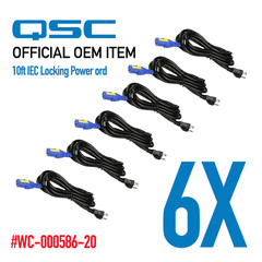 QSC WC-000586-20 – Locking Power IEC Cable 9.8ft – OEM Part – 6 Pack