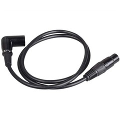 3ft Right Angle XLR Cable – 90° Male to Female, Balanced Microphone/DMX Cable