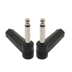1/4 inch Right Angle Guitar Cable Adapter 90 Degree 6.35mm Male to Female TS