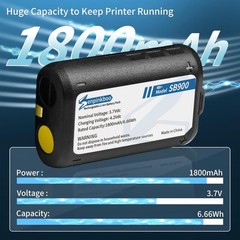 SB900B Rechargeable Lithium-Ion Battery for Shure P3RA P9RA+ P10R+ Receivers ULX