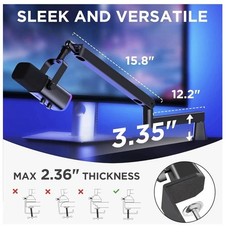 InnoGear 2026 Low Profile Mic Arm, 360° Rotatable Microphone Arm Stand