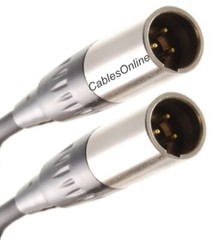 6in Mini XLR 3-Pin Female to 2 Mini XLR 3-Pin Male Lapel Mic Y-Splitter Cable