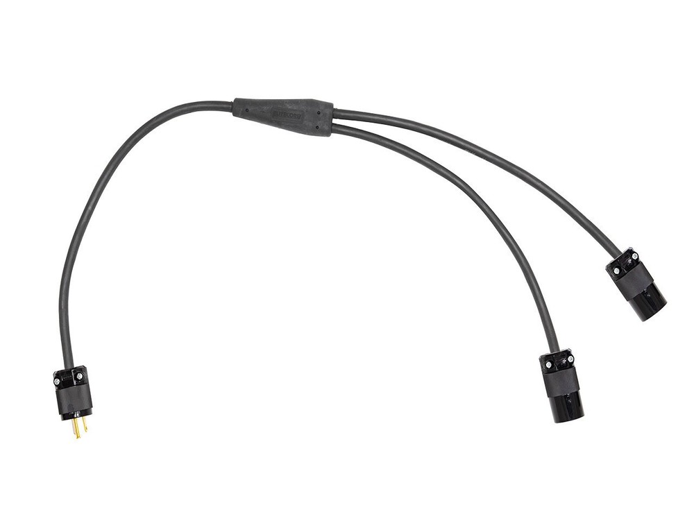 3 ft Power Y Cable 12 AWG – 1 Edison male to 2 Edison Female Connectors