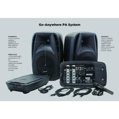 Gemini DJ ES-210MX-BLU PA System with Heavy Duty Tripod Stands