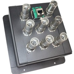MCSPROAUDIO Recessed Stage Floor Box with Passthrough 9 Female XLR, No 110v