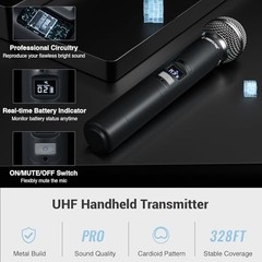 Dual Handheld Wireless Microphone 328ft