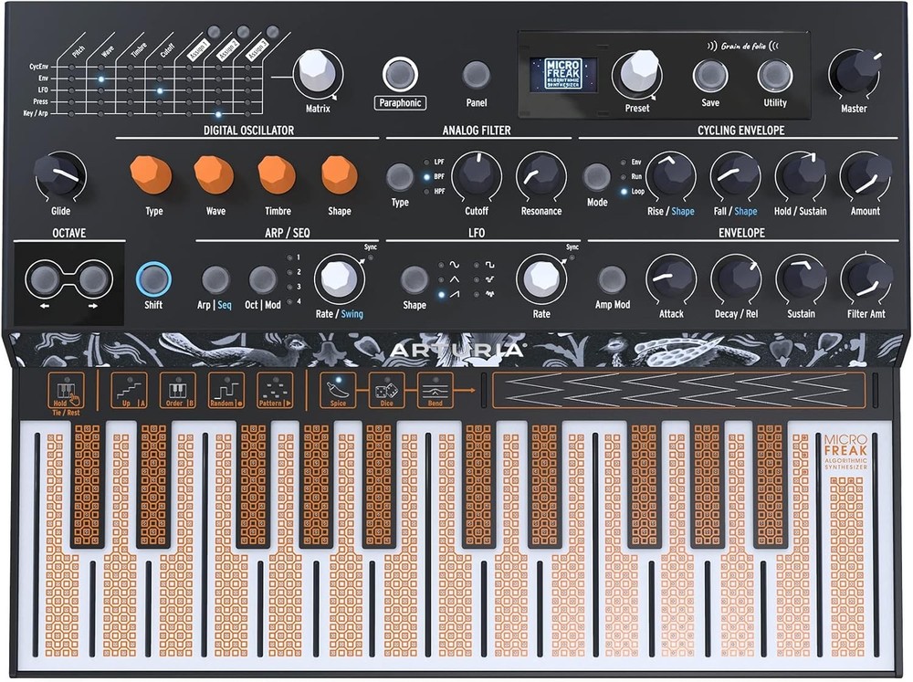 Arturia – MicroFreak Synthesizer Keyboard – 25-Key Hybrid Synth with Black