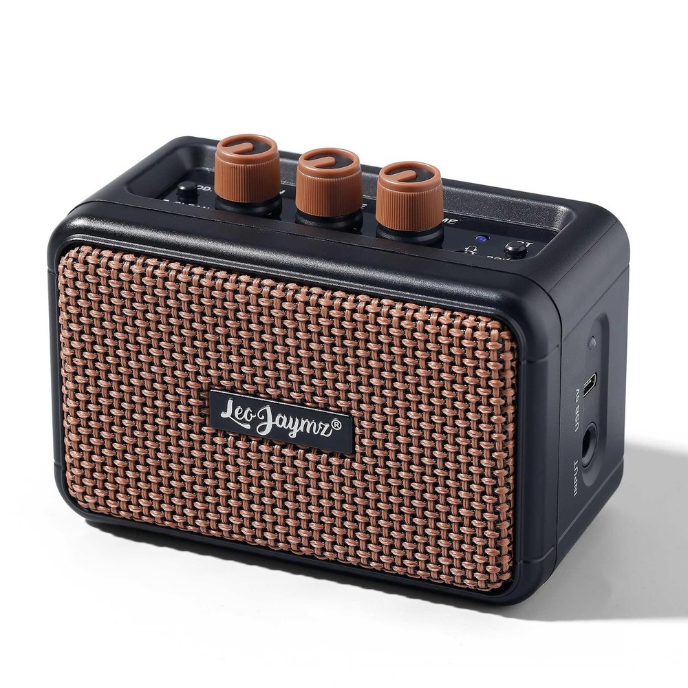 Leo Jaymz Mini Guitar Amplifier – 5W Dual Speaker BT Wireless Black