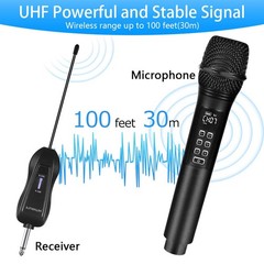 K28 Rechargeable Wireless Microphone Karaoke Cordless Microphone with Volume …