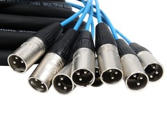 Elite Core 8 Channel 50′ ft Fan-to-Fan Audio Cable XLR Stage Snake – PEX850
