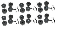 (24 PACK) PENN ELCOM 3/4″ x 1-1/2″ Rubber Feet for Amp/ Case/ Speaker – F1686/20