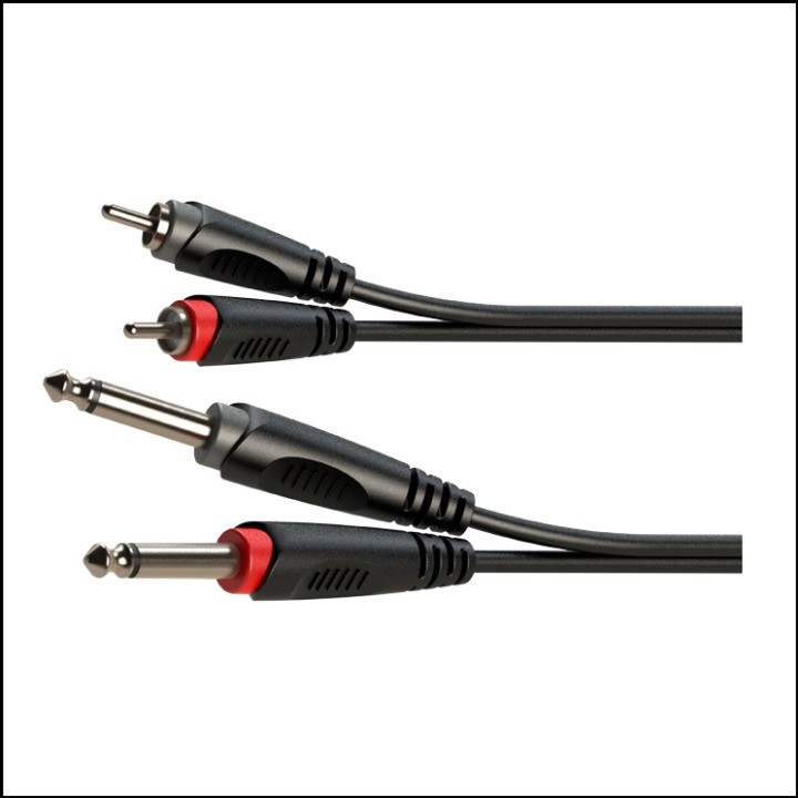 Professional Dual 1/4 Inch Mono Male To Dual RCA Audio Cable 6M (19.69FT)