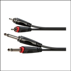 Professional Dual 1/4 Inch Mono Male To Dual RCA Audio Cable 6M (19.69FT)