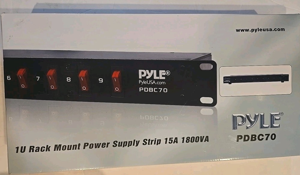 Pyle 15 Amp Power Supply Control Unit – 9 Outlet Rack Mount Power Strip with…
