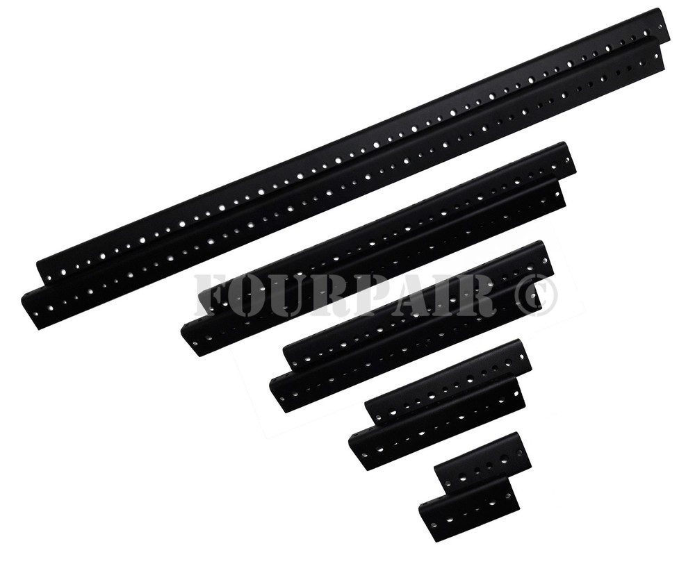 14 Space 14U (24.5″) Steel Rack Mount Rail Pair Road Case Amp Mixer 10-32 DIY