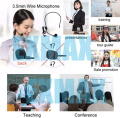 EXMAX Wired Headset Microphone XLR Connectivity 3.5mm Jack Unidirectional 3.3ft