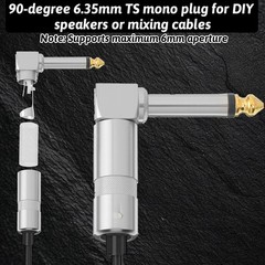 Zinc Alloy Right Angle Audio Jack Connectors – 2 Pack for Audio Devices