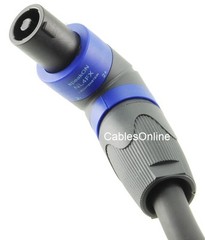 1ft 4-Pole Speakon Right-Angle Male/Female 4-Conductor,12AWG Extension Cable