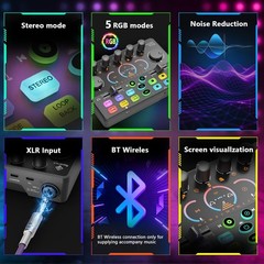 Podcast Equipment Bundle for 2, Audio Mixer with 8GB Memory Card and Dynamic …