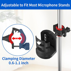 Adjustable Mic Stand Drink Holder with 360° Rotate Microphone Stand Cup Holder –