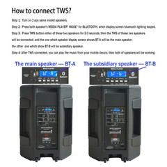 Pair STARAUDIO PA Audio Speaker Powered Karaoke Bluetooth DJ Speakers US Seller