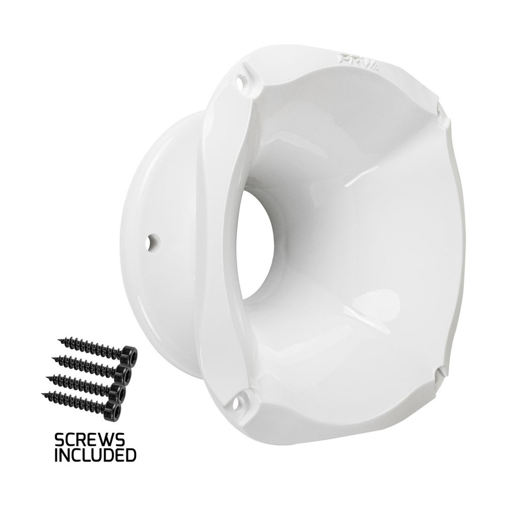 1x PRV Horn WGP14-50X SLIM WHITE 2” Exit 4 Bolt Shallow Waveguide for 2″ Driver