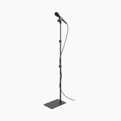 Flat-Base Mic Stand Space-Saving + 10ft XLR to XLR Microphone Cable Bundle
