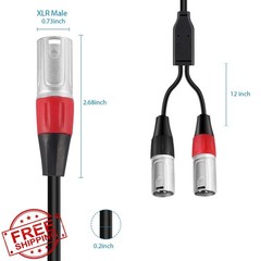 Devinal USB to XLR Audio Cable 10Ft