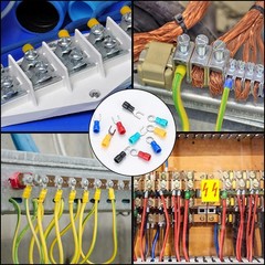 QOOSIKICC 200 Pcs Electrical Insulated Wire red, blue, yellow, grey, black