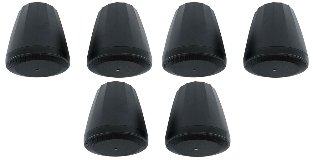 6) JBL Control 64P/T 4″ 30w Commercial 70v Black Hanging Pendant Speakers C64P/T