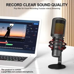 Microphone Pop Filter Metal Mic Pop Filter for BLUE YETI AT2020 AT2050
