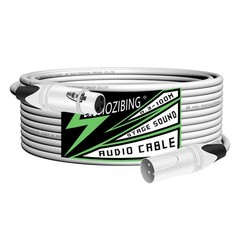 10 FT XLR Male To Female Microphone Cable 3Pin Balanced 27AWG OFC White