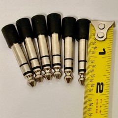 6 Pack 1/4 to 1/8 Audio Adapter 6.35mm Male TRS to 3.5mm Female Stereo Jack Plug
