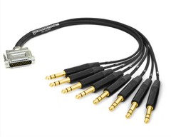 Grimm TPR 8 DB25 Balanced Audio Snake | Neutrik Gold 1/4″ TRS | Black 80 ft.