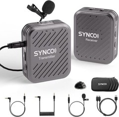 SYNCO G1(A1) Gray, 2.4GHz Wireless Lavalier Microphone for DSLR Camera