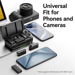 Ulanzi A100 Wireless Microphone Lavalier MIC for iPhone 16 15 Pro Max Camera