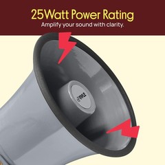 Indoor / Outdoor PA Horn Speaker – 6.3” Portable 6.3-Inch, White